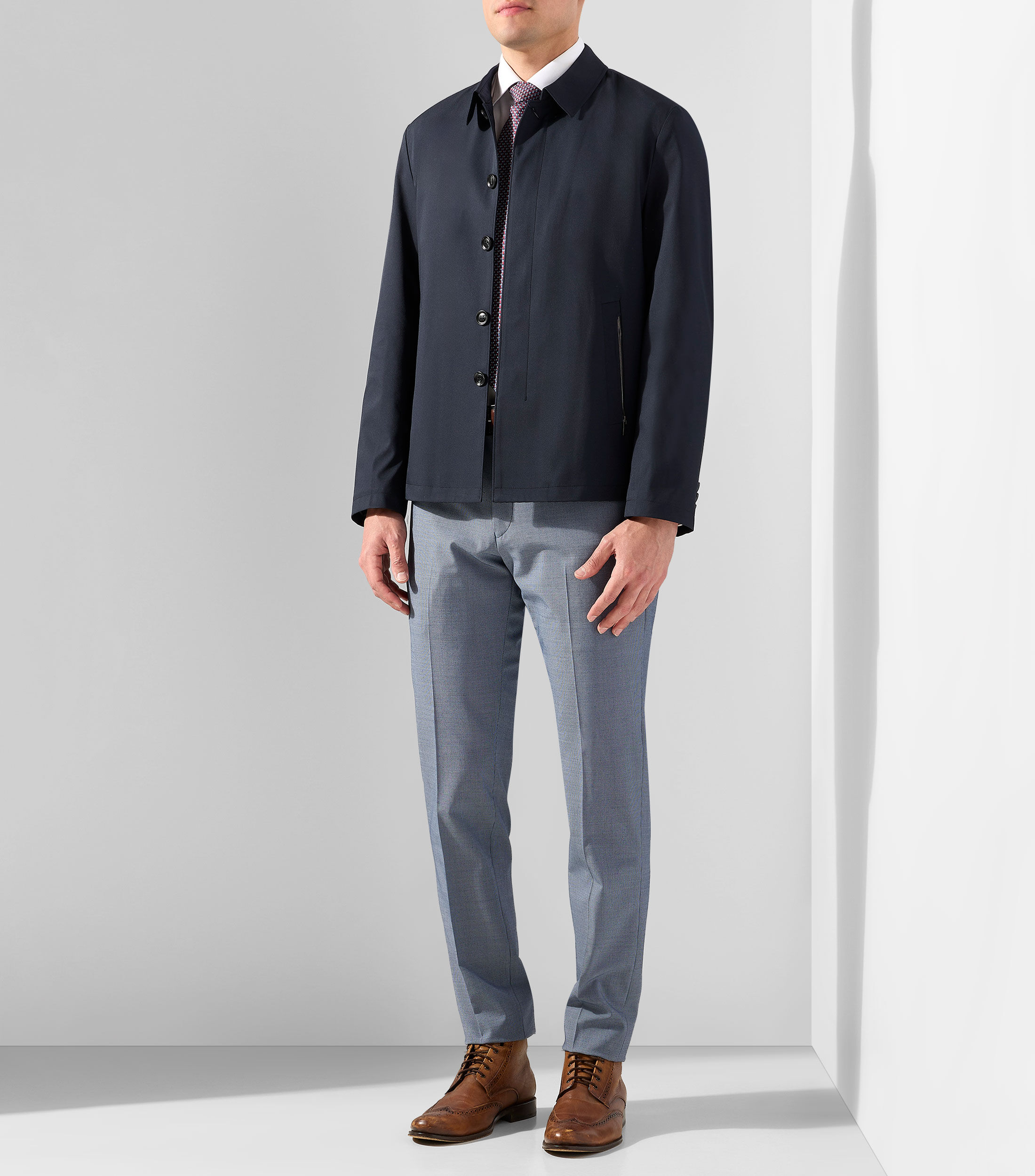 Gabardina midi con botonadura Hombre